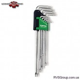 Г-образные ключи TORX TOPTUL T10-T50 9ед. супердлинные с отверстием GAAL0915