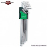 Г-образные ключи TORX TOPTUL T10-T50 9ед. супердлинные GAAL0923