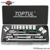 Набор головок с трещоткой TOPTUL 1/2