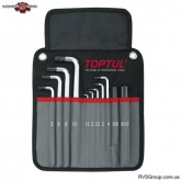 Набор ключей шестигранных с шаром TOPTUL 1,5-10мм 11ед. супердлинных в чехле GPAQ1101