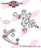 BCGUMA HONDA С/блок передн.важеля CR-V III 07-