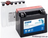 Аккумулятор   10Ah-12v Exide AGM (ETX12-BS) (150х87х130) L, EN150