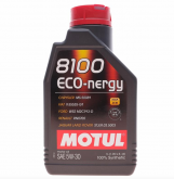 812301 MOTUL Олива 5W30 ECO-nergy 8100 (1L) (WSS M2C 913D/RN0700/STJLR.03.5003) (102782)