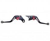 Рычаги руля регулируемые Honda Black Red CNC0151