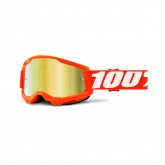 Мотоочки 100% STRATA Goggle II Orange - Mirror Gold Lens