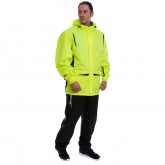 Мотодождевик Compass Black Fluo Green куртка и штаны XL