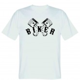 Мотофутболка Biker White Black S