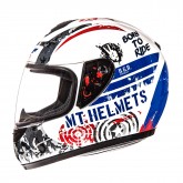 Мотошлем MT THUNDER Kid Sniper White Blue M