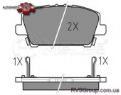 Комплект тормозных колодок, дисковый тормоз