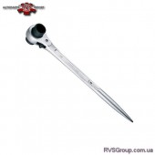 Ключ трещоточный силовой с двойной головкой TOPTUL  14x17мм AEAH1417