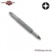 Бита крестовая двухсторонняя TOPTUL 1/4" PZ1xPZ2 L75мм FKBA0102