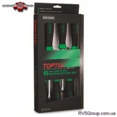 Набор ударных отверток TOPTUL (с шестигранником) 6 ед. GAAE0605