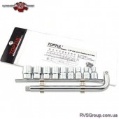 Набор головок и вороток на планке TOPTUL 1/2" 8-22мм GAAG1007