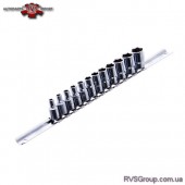 Набор головок торцевых на планке TOPTUL 1/4" 12ед. 4-13мм GAAQ0801U