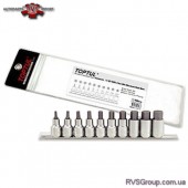 Набор головок-бит шестигранников дюймовых TOPTUL 12ед. GAAQ1208