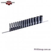 Длинные торцевые головки на планке TOPTUL 1/2" 15ед. 8-32мм GAAQ1607U