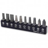 Набор бит для шуруповерта TOPTUL 1/4" 10ед. (PH,SL,Torx,SQ) GAAV1001
