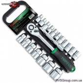 Набор головок с трещоткой TOPTUL 1/2" 20ед. 8-32мм GABB2001
