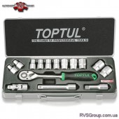 Набор инструмента TOPTUL 1/2" 15ед. (6-гр.) GCAD1502