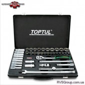 Комбинированный набор инструментов TOPTUL 1/2" 41 ед. (короткие+длинные головки) GCAD4102