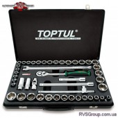 Комбинированный набор инструментов TOPTUL 1/2" (дюйм+метр.) 46ед. GCAD4601