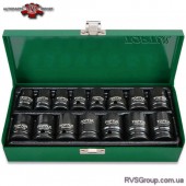 Набор ударных головок TOPTUL 1/2" 10-24мм 15ед. GDAD1501