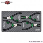 Набор круглогубцев для стопорных колец 4ед. (в ложементе) TOPTUL GEA0408