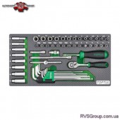 Комбинированный набор инструментов 1/4" 50ед. (в ложементе) TOPTUL GEA5004