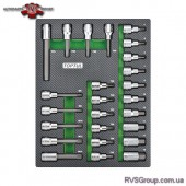 Набор бит впресованных в головку 1/2" 25ед. (в ложементе) TOPTUL GEB2501