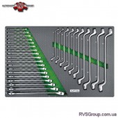 Набор ключей комбинированных и накидных 6-27мм 28ед.(в ложементе) TOPTUL GED2813