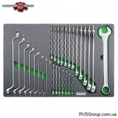 Набор ключей комбинированных и накидных 6-32мм 28ед.(в ложементе) TOPTUL GED2820