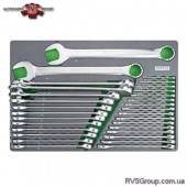 Набор ключей комбинированных 6-38мм 30ед. (в ложементе) TOPTUL GED3025