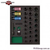 Набор головок ударных 1/2"  29ед. (в ложементе) TOPTUL GVB2906