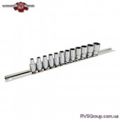 Набор головок на планке 12-гранные 1/4" 12ед. 4-13мм TOPTUL GAAQ0801U-12