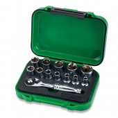 Набор головок с трещоткой TOPTUL 1/4" 13ед. GABW1301