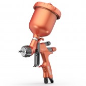 Пистолет окрасочный пневматический HVLP верх.пласт.бачок 600мл, форсунка-1,3мм ITALCO SHINE-2-1.3