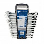 Ключи рожково-накидные с трещоткой 8-19мм 12ед. СТАНДАРТ NGW12ST