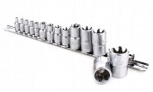 Набор головок TORX на планке TOPTUL 1/4"-1/2" E4-E24 14ед. GAAR1402