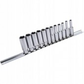 Набор головок длинных на планке TOPTUL 1/4" 12ед. 4-13мм GAAQ0802U
