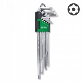 Г-образные ключи TORX TOPTUL T10-T50 9ед. супердлинные с отверстием GAAL0915