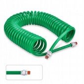 Шланг для компрессора спиральный полиуретановый 8*12мм 10м 1/4" внешняя резьба TOPTUL KHLC08100