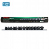 Набор головок ударных низкопрофильных с 6-гр. хвостовиком 1/2" 10-24мм 14ед. TOPTUL GDBU1402