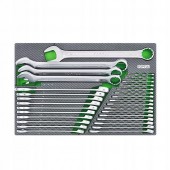 Набор ключей комбинированных 6-38мм 30ед. (в ложементе) TOPTUL GED3025