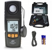 Измеритель освещенности люксметр + термометр, USB 200000 Lux BENETECH GM1020