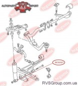 Сайлентблок важеля, (задний) 86-91