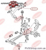Сайлентблок верх. рычага, (пер.) 90-03