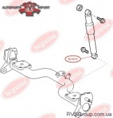 Втулка амортизатора заднего нижняя, Fiat Doblo 01-. Opel Combo 12- (19.5x41.5x38.5mm)