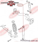 Втулка амортизатора заднего верхняя усиленная, Fiat Doblo 01-05 (14x42x32mm)