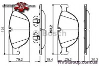 Комплект тормозных колодок, дисковый тормоз