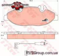 Комплект тормозных колодок, дисковый тормоз
